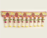 Parrot With Pichwai Yellow Color Toran for Door/Pooja Decoration, Door Hanging Christmas Décor Indian Style Gifts For Diwali